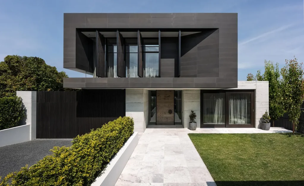 Contemporary two-story casita with dark cladding — Maricopa County